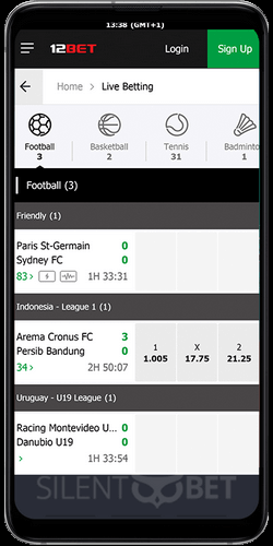 12Bet live betting on Android