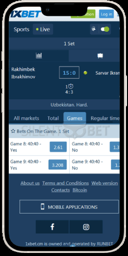in play betting on iphone app