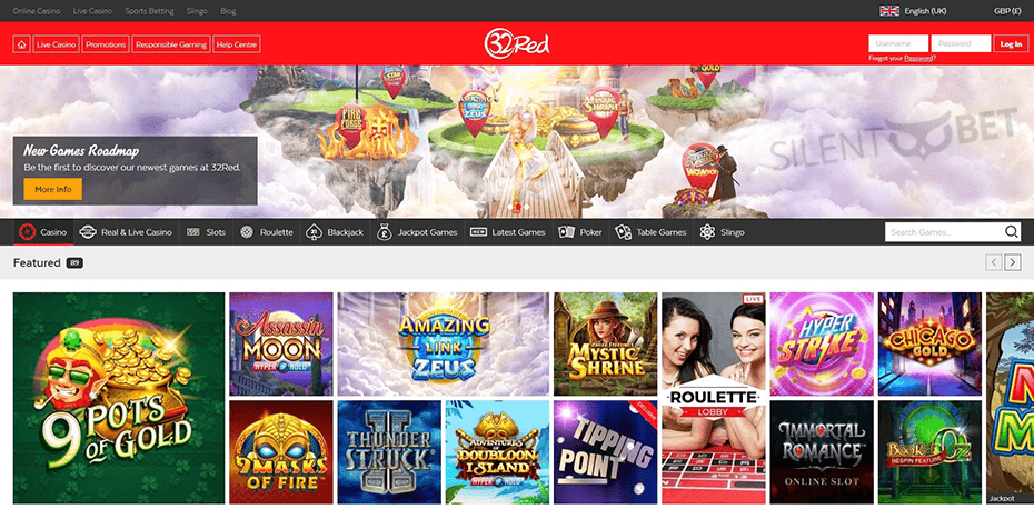 32Red Casino Website Design