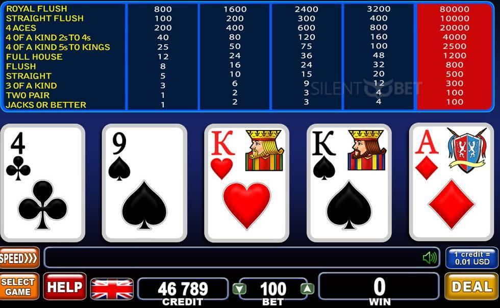 4 of a Kind Bonus Poker demo