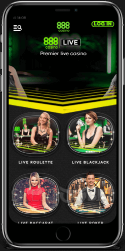 Live Casino in 888Sport's iOS app