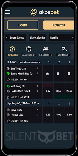 Akcebet moblie live betting for Android