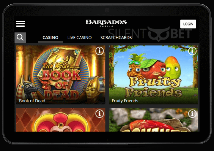 Barbados Casino Mobile Version on Tablet
