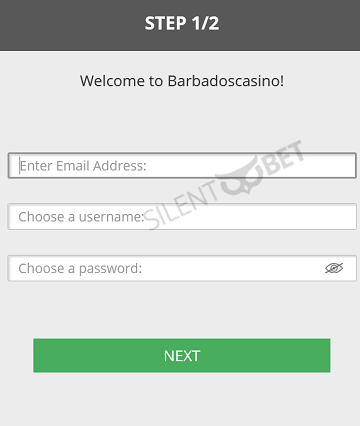 Barbados casino registration form