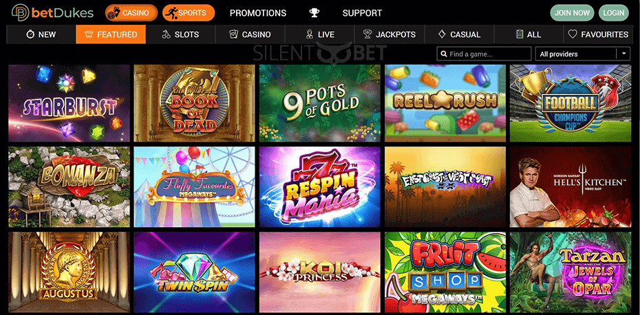 Bet Dukes Casino Website Design