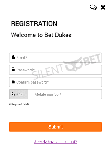 Bet Dukes Registration Form