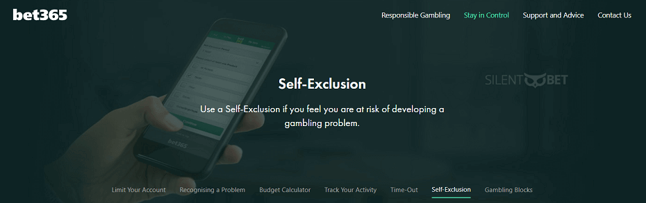 Self-exclusion at bet365