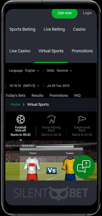 Bet90 mobile virtual sports