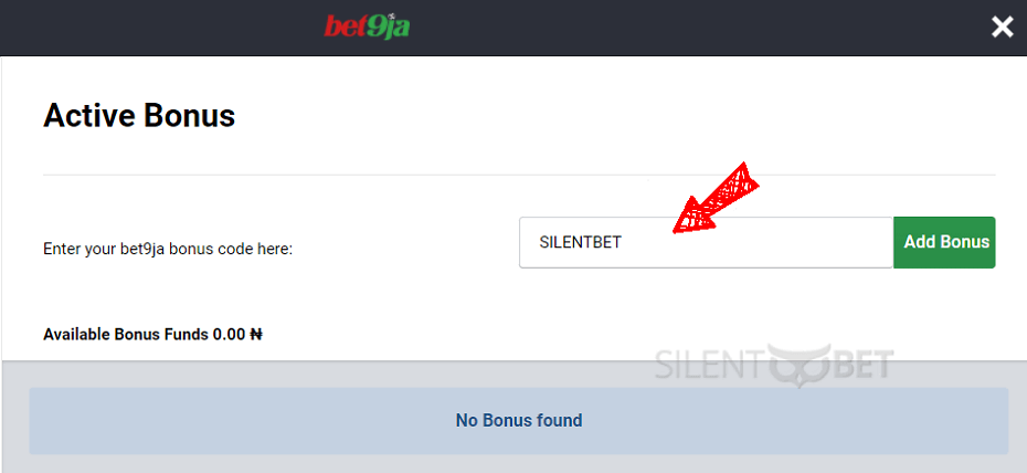 How to redeem Bet9ja bonus on desktop