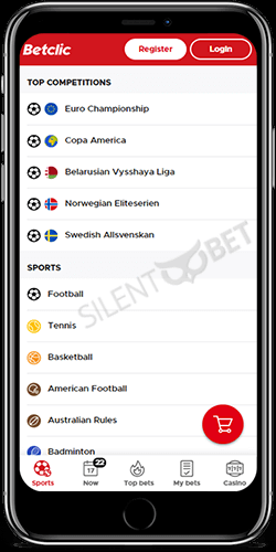 Betclic Sports Section on iOS