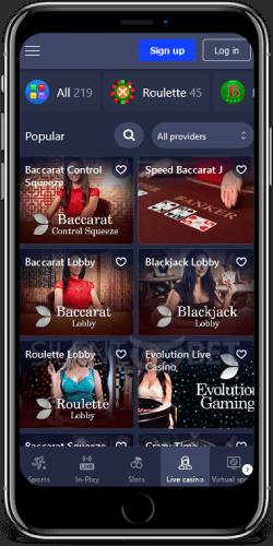 BetMaster Live Casino on iOS