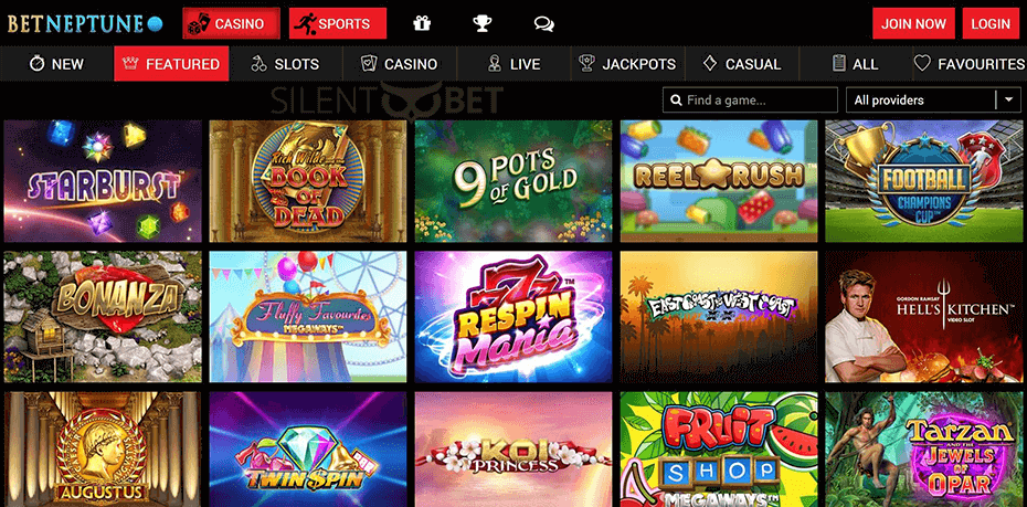 BetNeptune Casino Website Design
