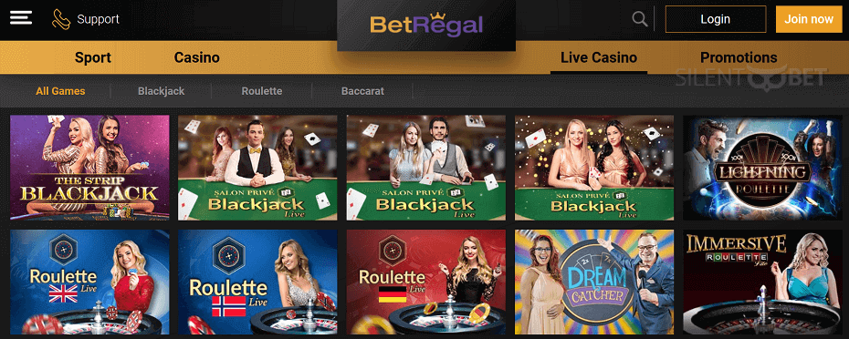 BetRegal Live Casino