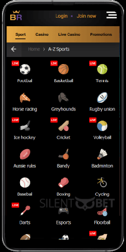 Betregal mobile sports on Android