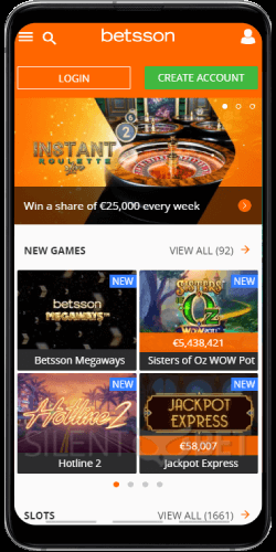 Betsson Casino Android App