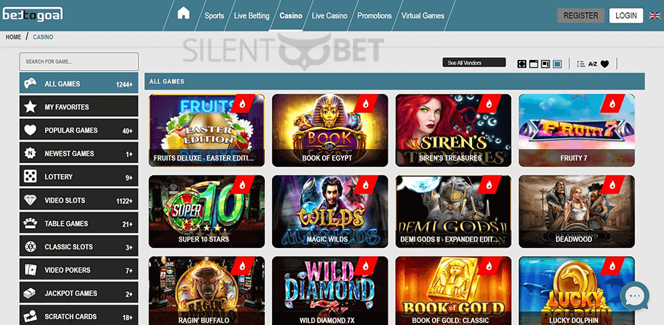 BetToGoal Casino Website Design