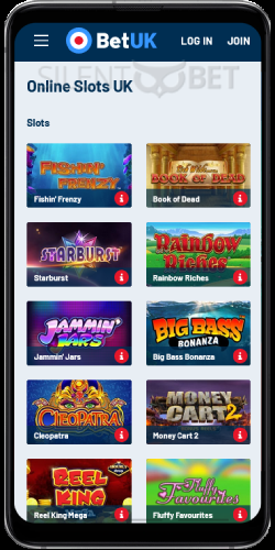 BetUK mobile casino app