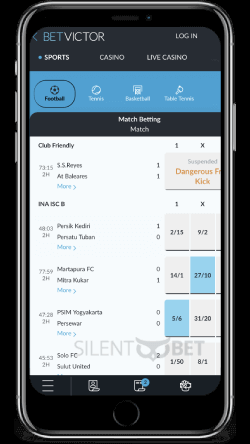 BetVictor mobile sports thru iPhone