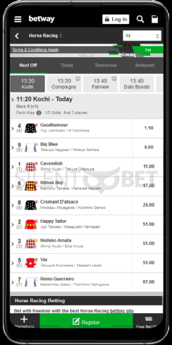 Betway horse racing mobile app