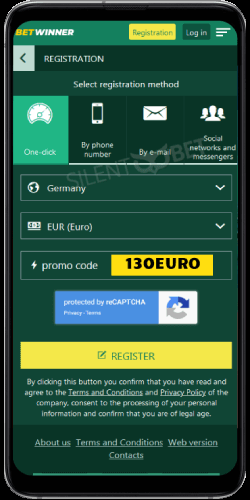 Betwinner mobile registration