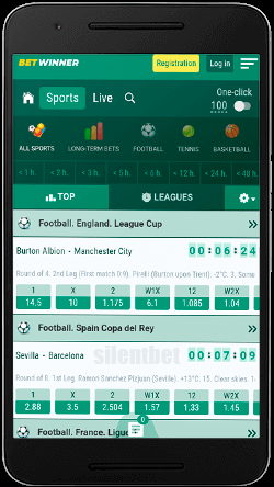BetWinner mobile sports betting