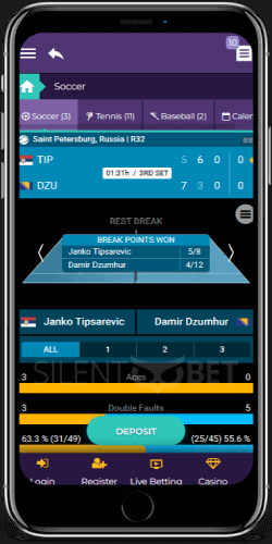 Betzest mobile in-play wagers on iPhone