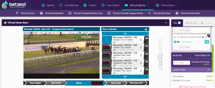 BetZest virtual sports betting