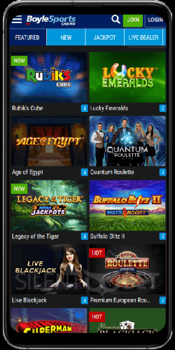 BoyleSports mobile casino app