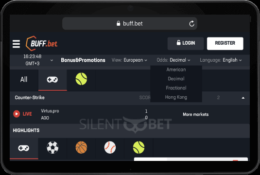buffbet mobile site version thru tablet