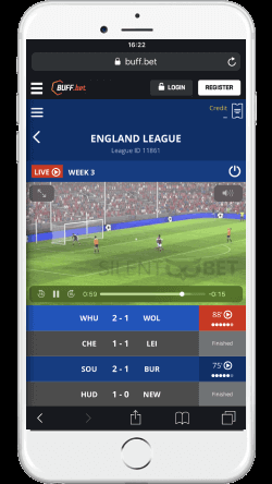 buffbet mobile virtulas section on iphone