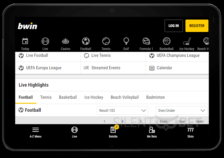 Bwin's mobile version for tablets