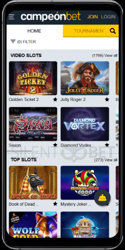 Campeonbet Casino Games on Android