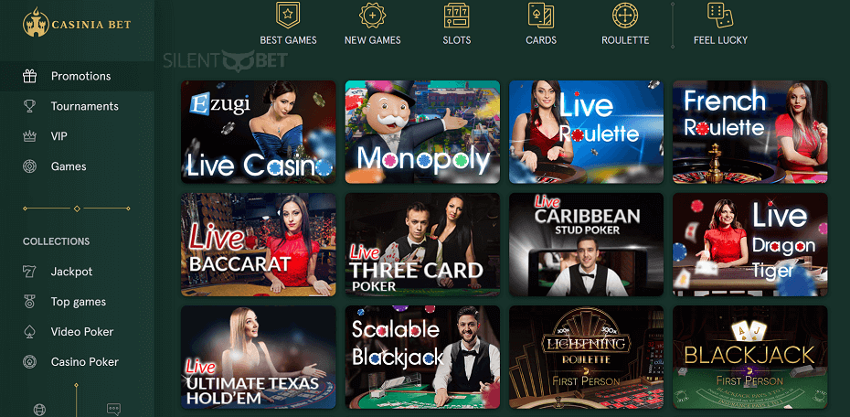 CasiniaBet Live Casino
