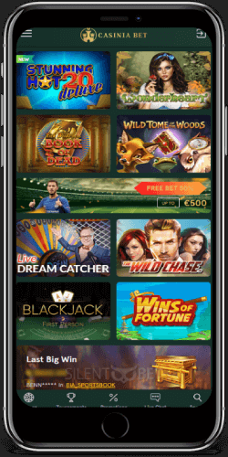 CasiniaBet Mobile Casino on iPhone