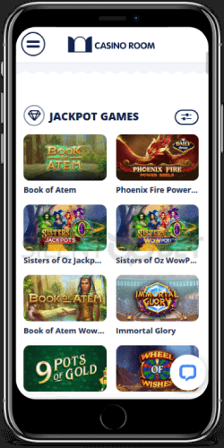 Casino Room mobile jackpots