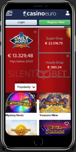 CasinoEuro Daily Jackpots on iOS