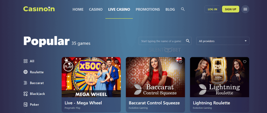 Casinoin Live Games
