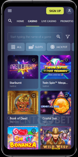Casinoin Mobile Version