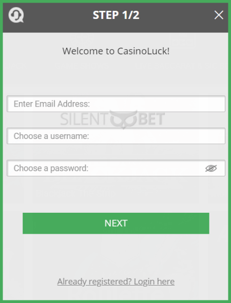 CasinoLuck Register