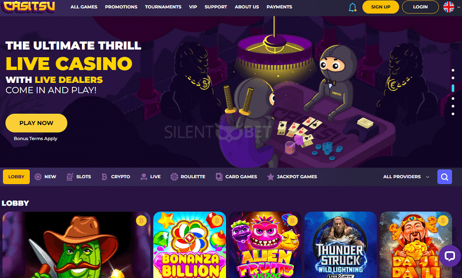 casitsu casino website design