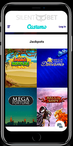 Casumo mobile jackpots in iOS