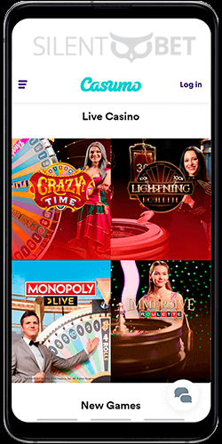 Casumo mobile live casino