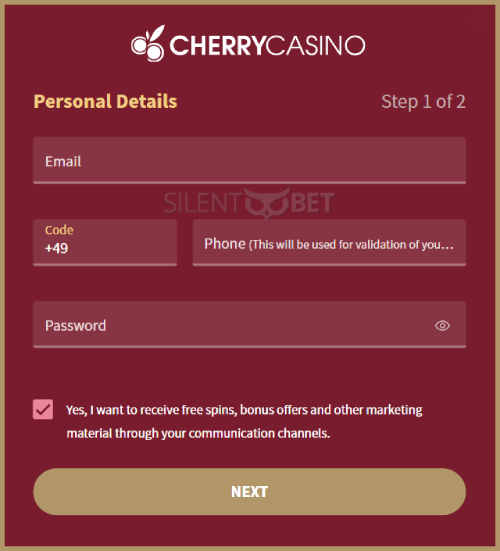 CherryCasino Register