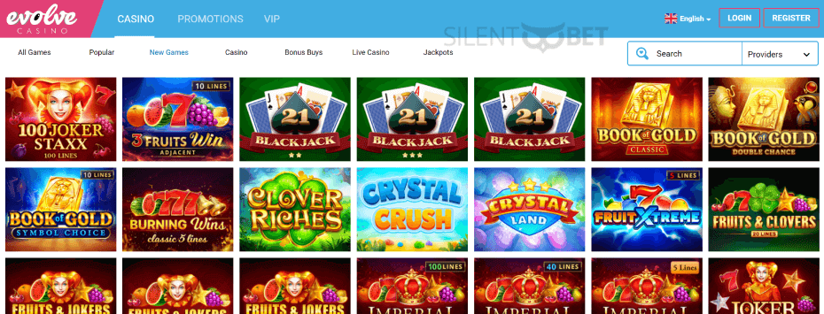 evolve casino slots