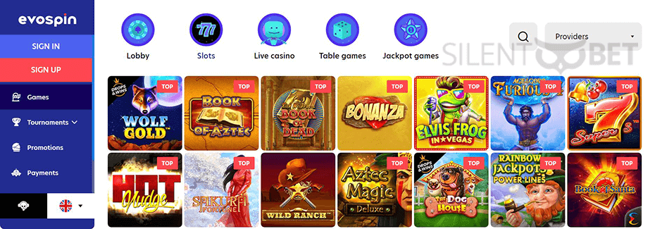 Evospin Casino Games