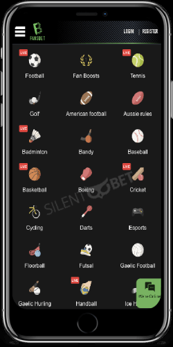Fansbet mobile sports thru iPhone