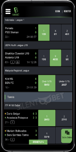 FansBet mobile markets via Android