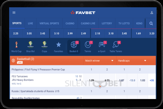 Favbet mobile site version for tablet