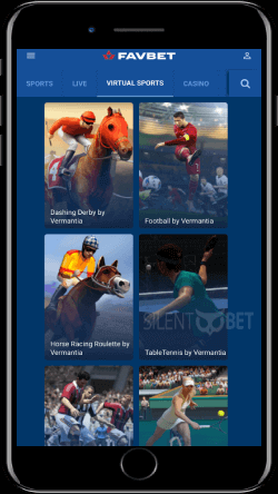 Favbet mbile virtual sports on iPhone