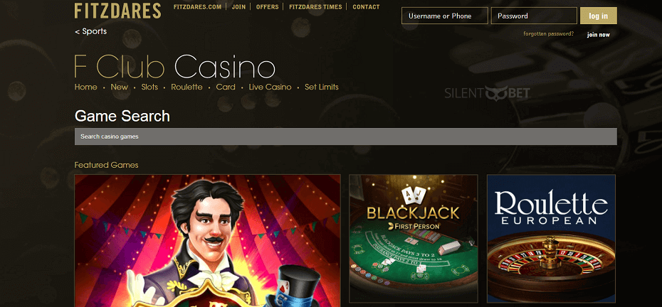 Fitzdares casino website